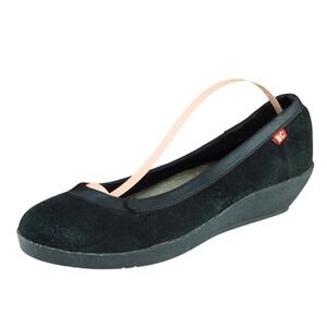 BC Size 6 M Round Toe Black Flats Synthetic‎ Women
